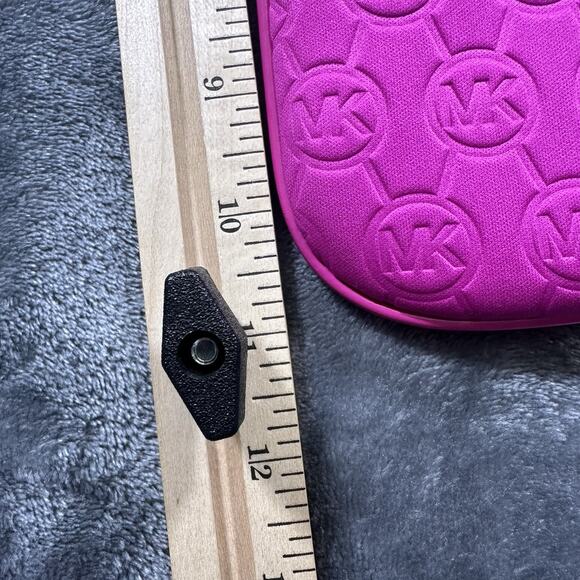 Michael Kors Monogram Embossed Crossbody Women’s Messenger Pink Bag - Picture 8 of 10